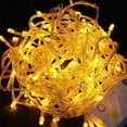 thumbnail image 1 of Cadenas De Iluminación Luz Lámpara de cortina LED Cadena Mini lámpara de modelado de arte para fiesta de festival (30M amarillo), 1 of 7