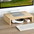 thumbnail image 7 of 14.2 inch Monitor Stand Riser, Wood Monitor Riser with Storage for Desk Small Monitor Stand TV/Screen/PC/Laptop Riser Computer Stand Desktop Shelf (Maple-14.2 inch), 7 of 7