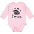 thumbnail image 3 of Inktastic Memaw and Papaw Love Me Girls Long Sleeve Baby Bodysuit, 3 of 5