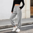 thumbnail image 2 of XUNKUSGA Women's Baggy Sweatpants Casual High Elastic Waist Cinch Bottom Sweat Pants Soft Comfy Solid Color Joggers Athletic Pants with Pockets and Drawstring S, 2 of 10