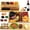Yellow, variant on stusgo Charcuterie Board with Clear Lid, Portable Cheese Board with Dust-Proof Cover, Snack Tray