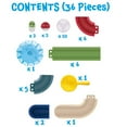 thumbnail image 3 of Buddy & Barney: Bath Time Marble Run - 36pc Set, Different Sized & Colored Pieces, Build A Track & Race The Special Balls Down, Water Toy, Kids Age 3+, 3 of 6