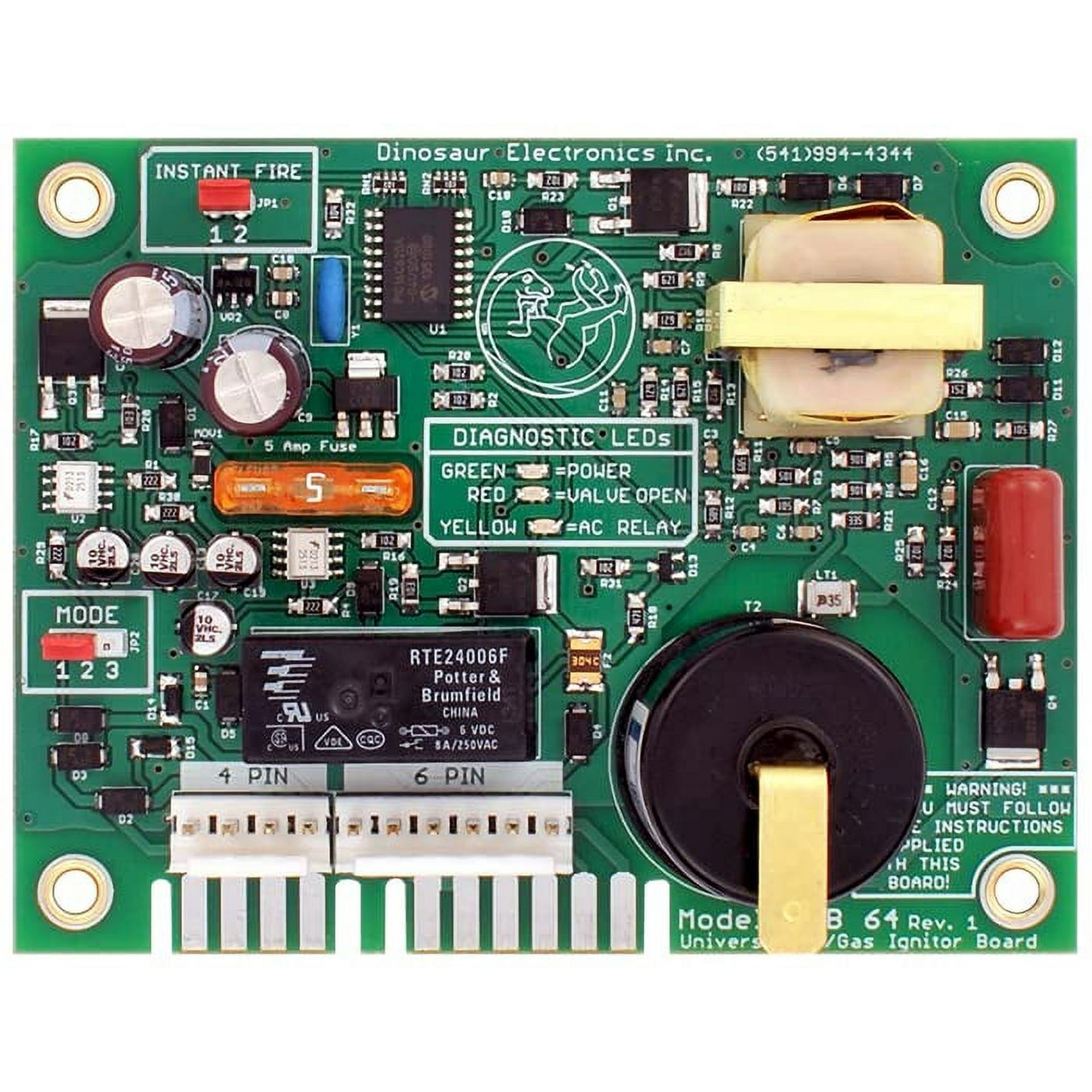 ベイブ Dinosaur Electric Ignition Control Circuit Board UIB 64 12 Volt DC