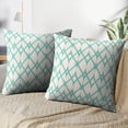 thumbnail image 4 of LALILO Throw Pillow Covers Vintage Wavy Lines Elegant Mesh Lace Net Cushion Cover 18" x 18", 2 Pack, 4 of 6