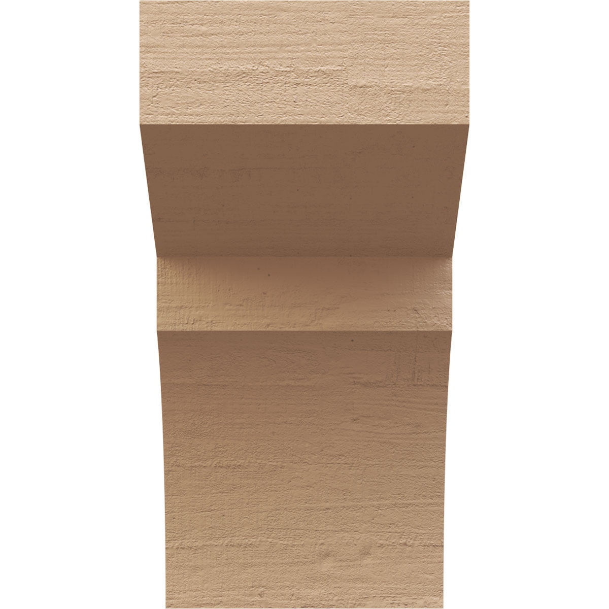 9"W x 9"D x 18"H Wide Monterey Rough Cedar Woodgrain TimberThane Corbel, Primed Tan