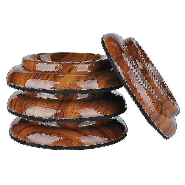 4 tazas con ruedas para piano verticales, color palisandro, protectores de suelo para patas de piano con ruedas para piano, sin A Qxuan Ty