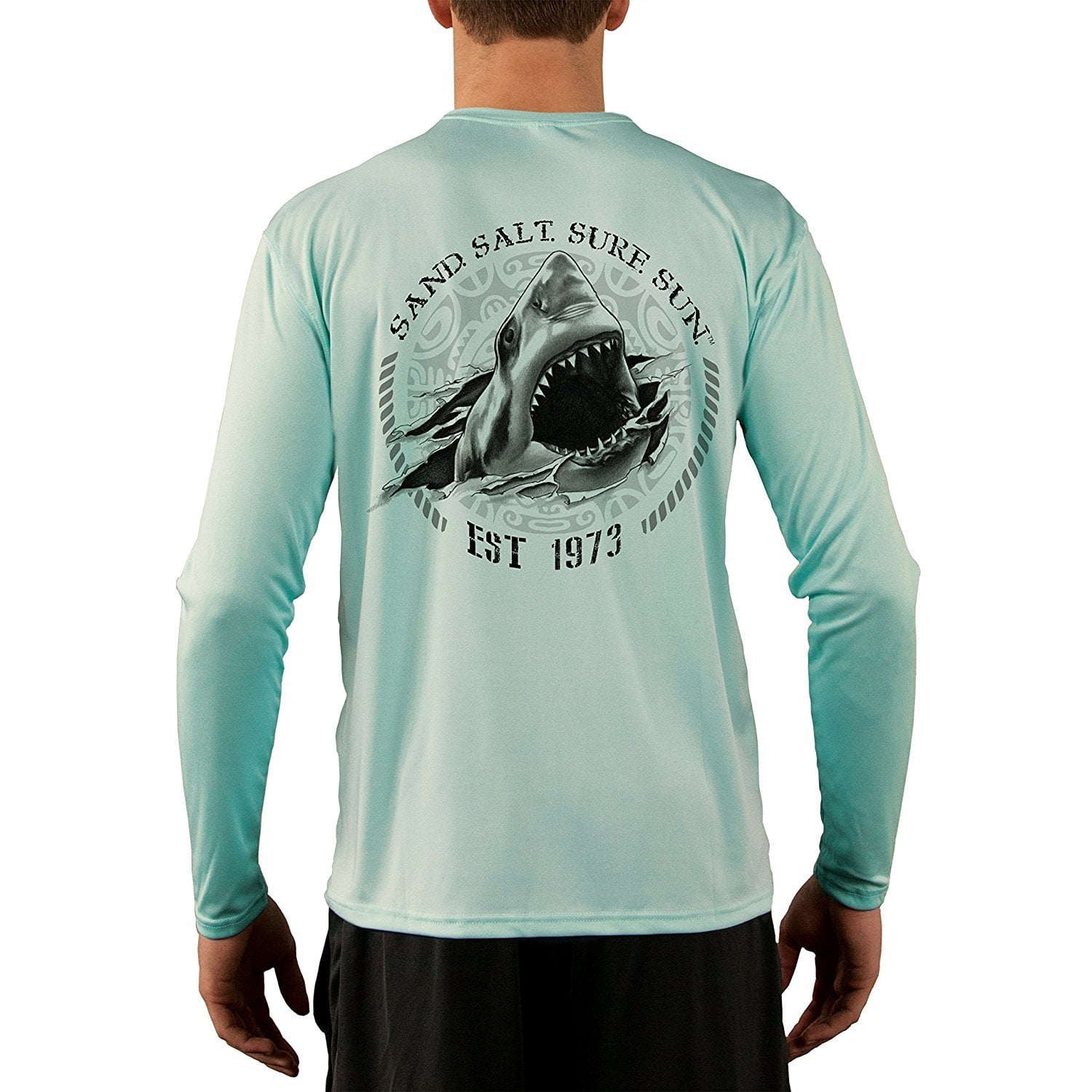 UV//Sun Protection Short Sleeve T-Shirt Jaws Men/'s UPF 50