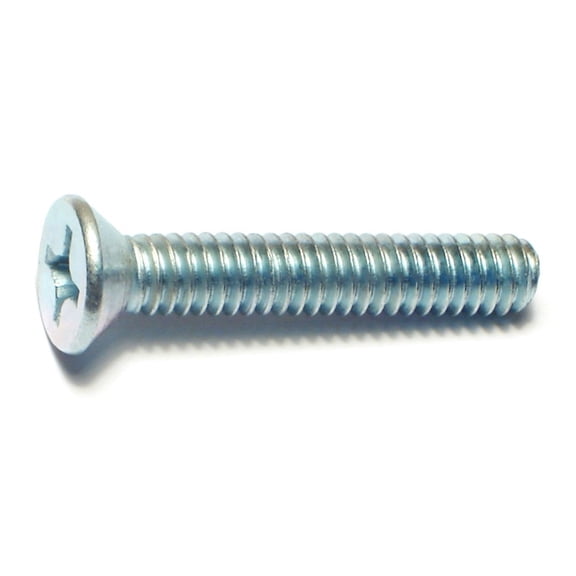 1/4"-20 x 1-1/2" Zinc Plated Steel Coarse Thread Phillips Flat Head Machine Screws MSCFS-525
