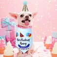 thumbnail image 4 of Sombrero decorativo para perro para fiestas Sombrero decorativo para fiestas Accesorios para animales Bufanda triangular Accesorios para perros para fiestas Lazo, decoración de cumpleaños (azul), 4 of 5