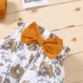 thumbnail image 4 of Mercatoo Toddler Clothes Baby Girl's Outfits Letter Print Short Sleeve Floral Pants Hairband 3PCS Set New Baby Bundle, 4 of 8