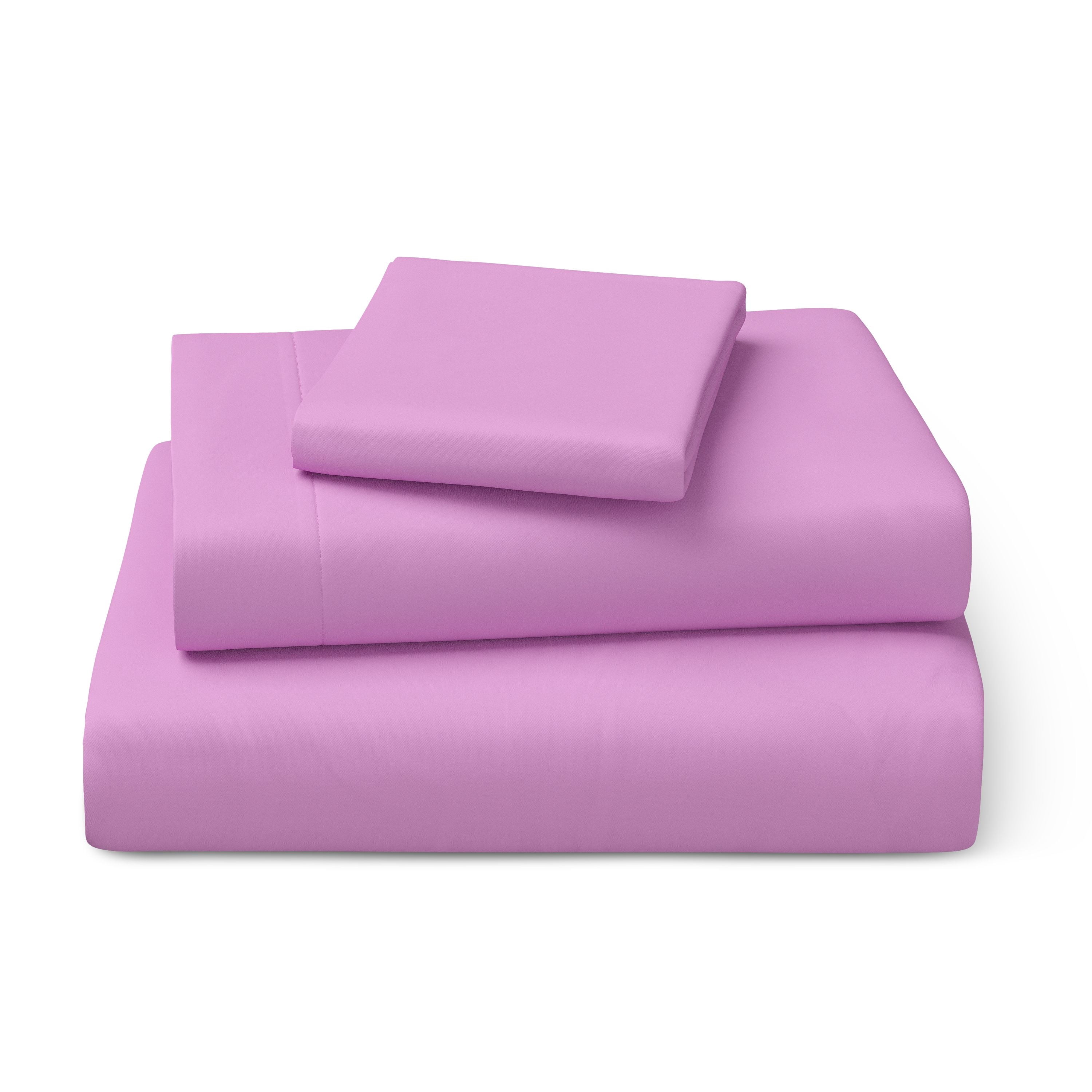 Mainstays Kids Microfiber Bed Sheet Set, Twin, Vibrant Orchid, 3 Pieces