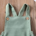 thumbnail image 3 of Newborn Baby Corduroy Sleeveless Romper Solid Color Backless Jumpsuit, 3 of 8
