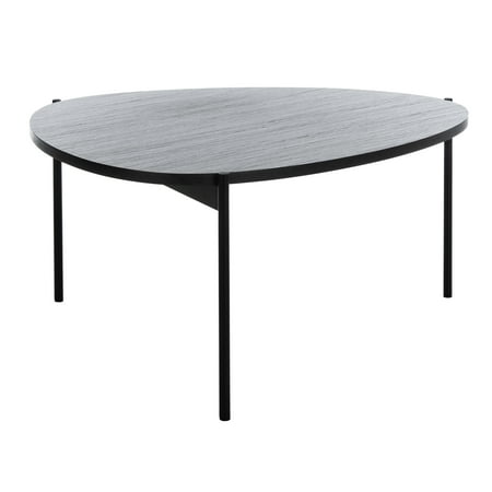 SAFAVIEH Sven Mid-Century Modern Coffee Table Dark Grey Oak/Black