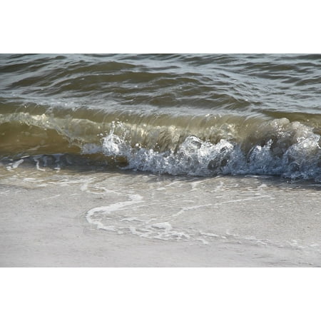 Canvas Print Foam Sand Surf Beach Florida Bubbles Water Stretched Canvas 10 x