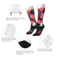 thumbnail image 3 of Sikiie Chaussettes Hautes Imprimé Tête de Loup Flamme Rouge, Chaussettes Longues Extensibles pour Femmes, 3 of 6