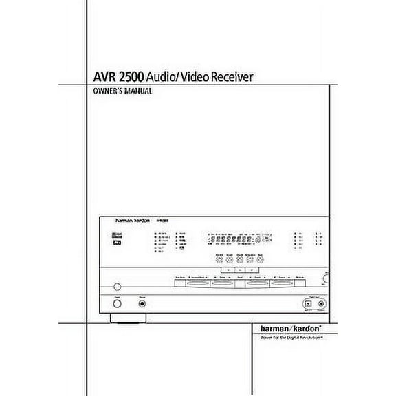 Instruction Manual ONLY for Harman Kardon AVR-2500 Receiver Owners Manual REPRINT
