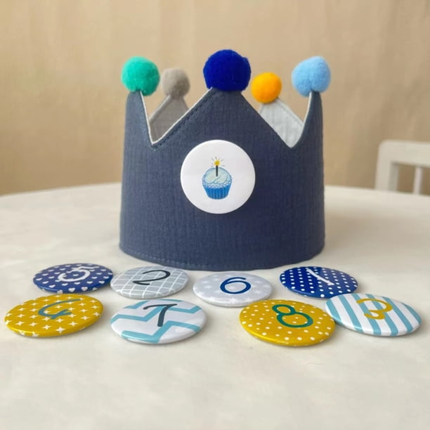 Corona de cumpleaños unisex Gorra de juguete de corona de doble cara Suministros de vestir de cumpleaños suaves