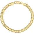 thumbnail image 3 of PORI JEWELERS 925 Sterling Silver 4.5mm Mariner Chain Link Anklet - Available in Silver or Yellow, 3 of 7