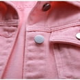 thumbnail image 4 of SWSMCLT Women's Soft Denim Vest Tank Top Thin Fashion Button Vest Sleeveless Cotton Summer Loose Fall Pocket Pink Large, 4 of 4