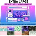 thumbnail image 2 of Retro Blue Purple Desk Mat Cherry Blossom Desk Pad Cute, Kawaii Vaporwave Extra Large Gaming Mousepad XXL, Full Desk Mouse Pad Laptop Keyboard Mat, Desk Accessories Girl Gamer Gift 31.5"x15.7, 2 of 6
