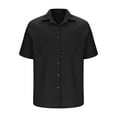 thumbnail image 5 of Atogsazn Mens Casual Short Sleeve Shirts Summer Beach Shirt Button Down Textured Shirts Vacation Hawaiian Shirts 01-Black XXXL, 5 of 6