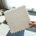 thumbnail image 4 of 10PCS Fluffy Plush Foam Mat, 12x12 Inch Interlocking Carpet Tiles with Border, Soft Non-Slip Foam Pads for Floor, Playroom, Easy to Clean Puzzle Mat Squares, 4 of 15
