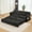 Chenille Black, variant on Modern Convertible Sleeper Sofa with USB Charging, King-size Corduroy Upholstery Sofa Bed, Black