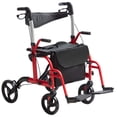thumbnail image 1 of Silla Rollator Walker & Transport VEVOR 2 en 1 para personas mayores, 1 of 9