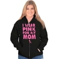 thumbnail image 3 of I Wear Pink For My Mom Breast Cancer Zip Up Hoodie Men's Women's Brisco Brands S, 3 of 6