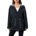 thumbnail image 3 of xiaxaixu Veste Extérieure pour Femmes, Veste à Manches Longues à Capuche Rayée Zippée Veste d'Automne, 3 of 9