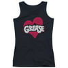 Grease Musical Travolta Olivia Newton-John Movie Heart Juniors Tank Top Shirt