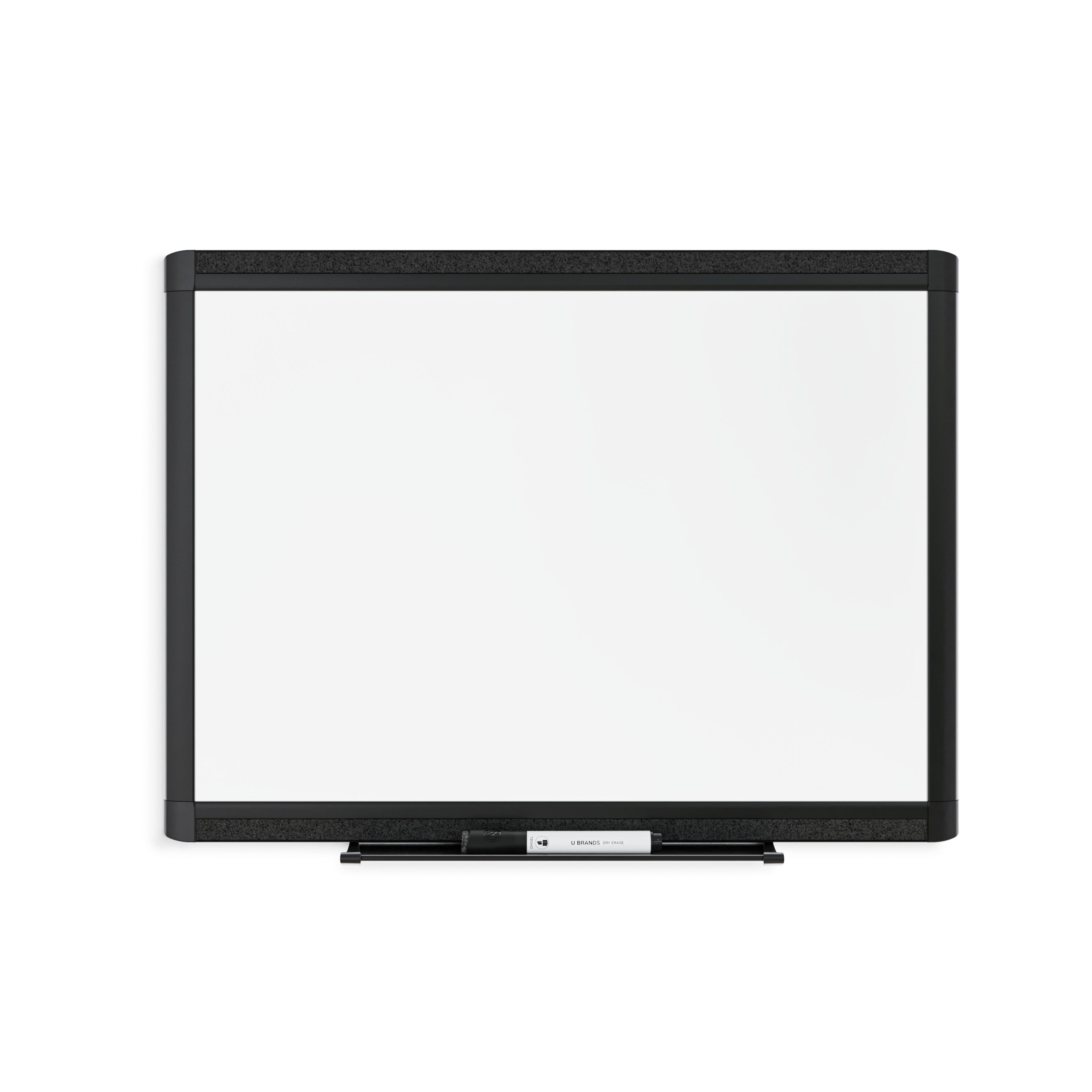 U Brands PINIT Magnetic Dry Erase Board, 17 x 23 inches, Black Aluminum Frame