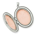 thumbnail image 2 of 925 Sterling Silver Flower 34mm Oval Locket Pendant Charm, 2 of 7