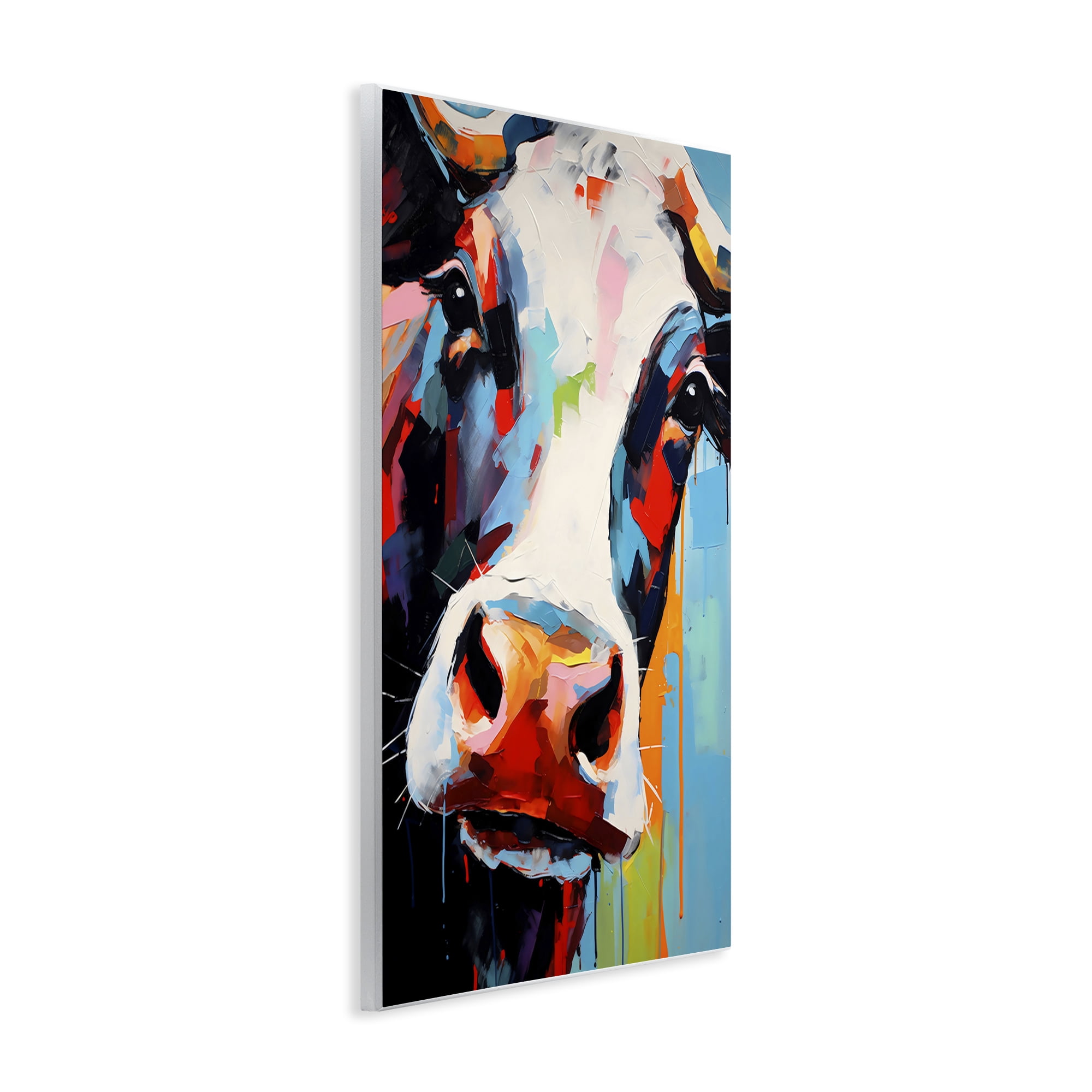 Stupell Industries Cow Of Many Colors Wall Plaque Art, design by Creative Studio