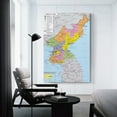 thumbnail image 3 of North-Korea Map Posters Wall Art Poster Gifts Bedroom Prints Home Decor Hanging Picture Canvas Painting Posters 20x30inch(50x75cm), 3 of 6