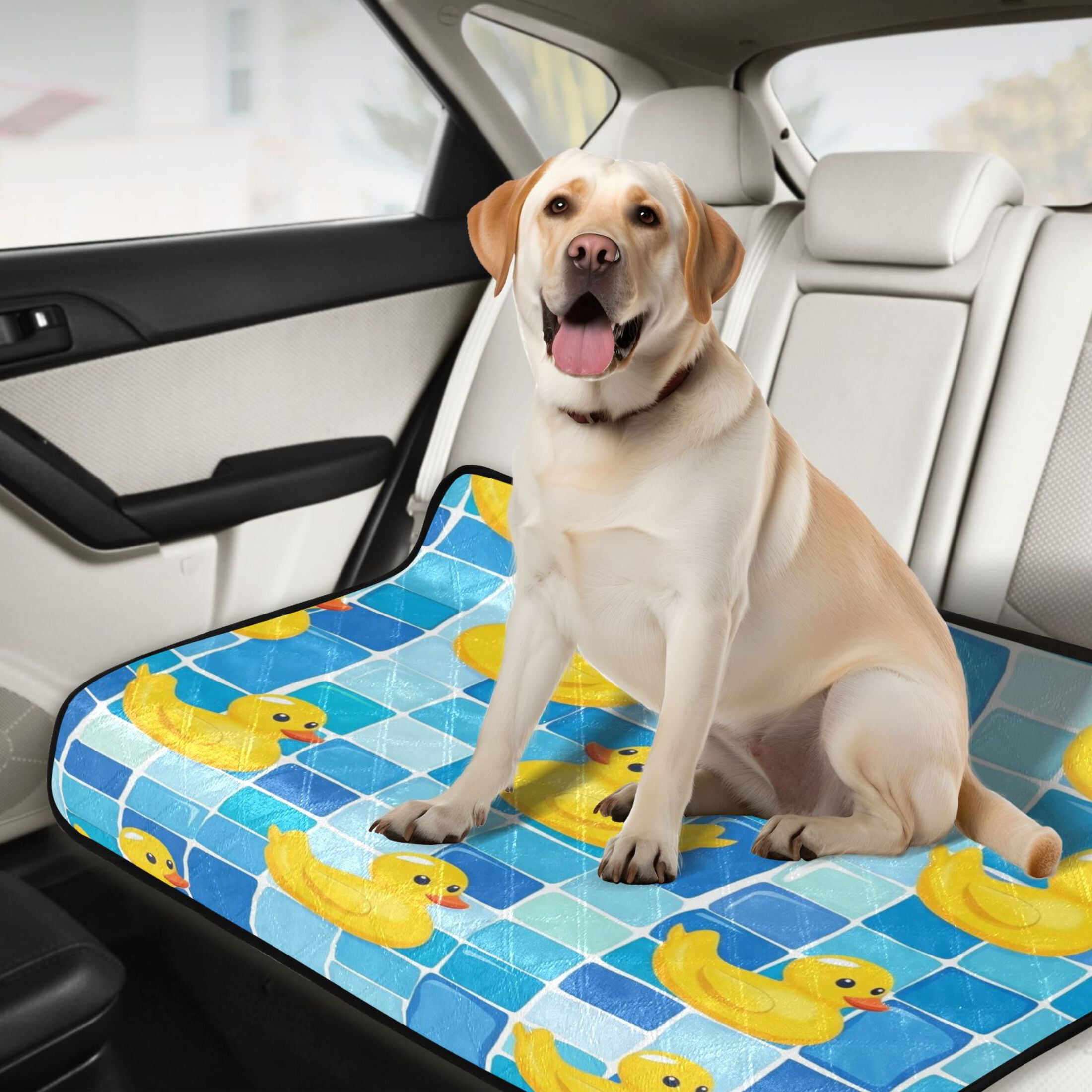 Qxltty Tile Yellow Duck Cat litter Pads Pet Set of 3 Diaper Mats Center Anti-leakage Layer Absorbent Soft and Comfortable