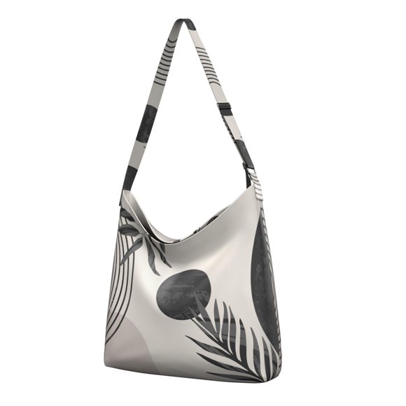 Sac de Courses en Toile à Rayures – Sac à Bandoulière Rétro Boho avec Design Minimaliste, Écologique et Durable