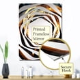 thumbnail image 3 of Designart "Spiral in Bright Gold and Black II" Abstract Spirals Oversized Wall Mirror - Modern Abstract Bathroom Decorative Wall Mirror - Multiple Color Options, 3 of 6