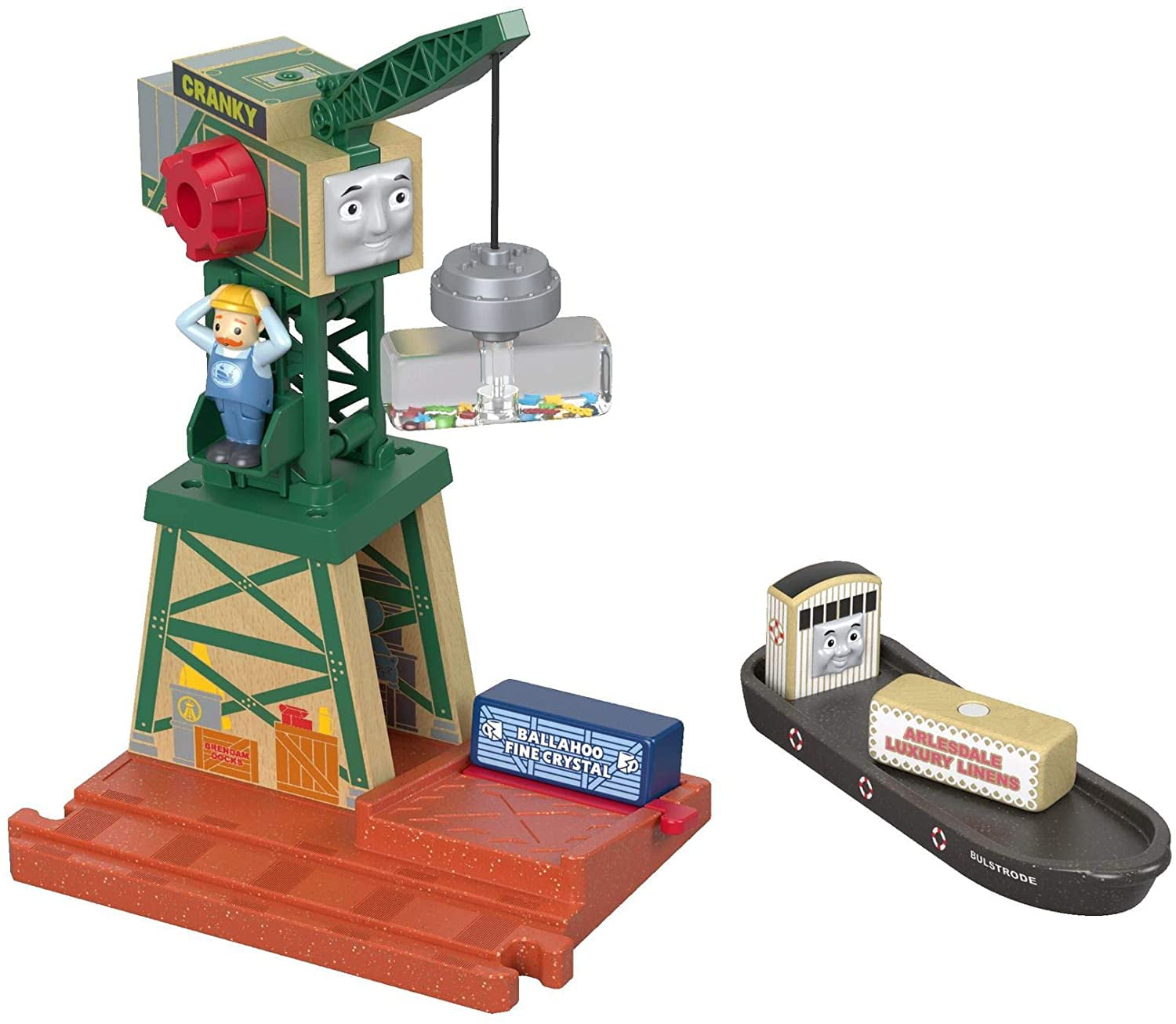 Fisher-Price Thomas & Friends Cranky The Crane Train Playset For Preschool Kids Ages 3 Years And Older