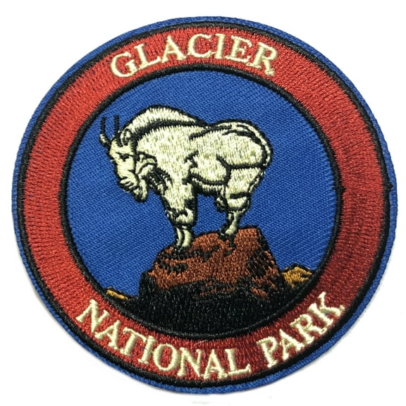Glacier National Park Ram Embroidered Patch Iron/Sew-On Applique Wander Souvenir
