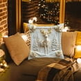 thumbnail image 5 of YaoZQ Set of 4 White and Gold Christmas Pillow Covers,3D Plush Flannel,18x18 Inch,Decorative Throw Cushion Case for Couch Sofa Winter Holiday Decor, 5 of 7