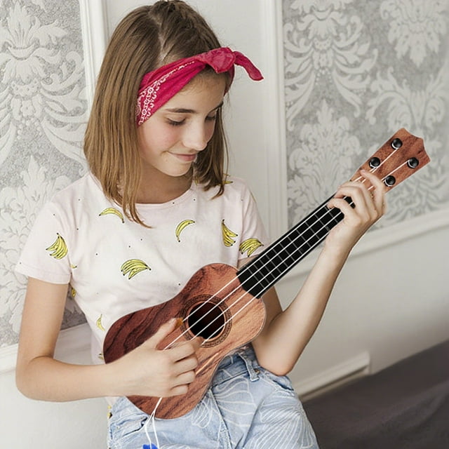 Werulen Under $5 ! Kids Toy Classical Ukulele Guitar Musical Instrument Realistic Multi Strings Guitar Ukulele Educational Learning Toy for Toddlers Preschoolers Music Enlightenment Birthday Gifts