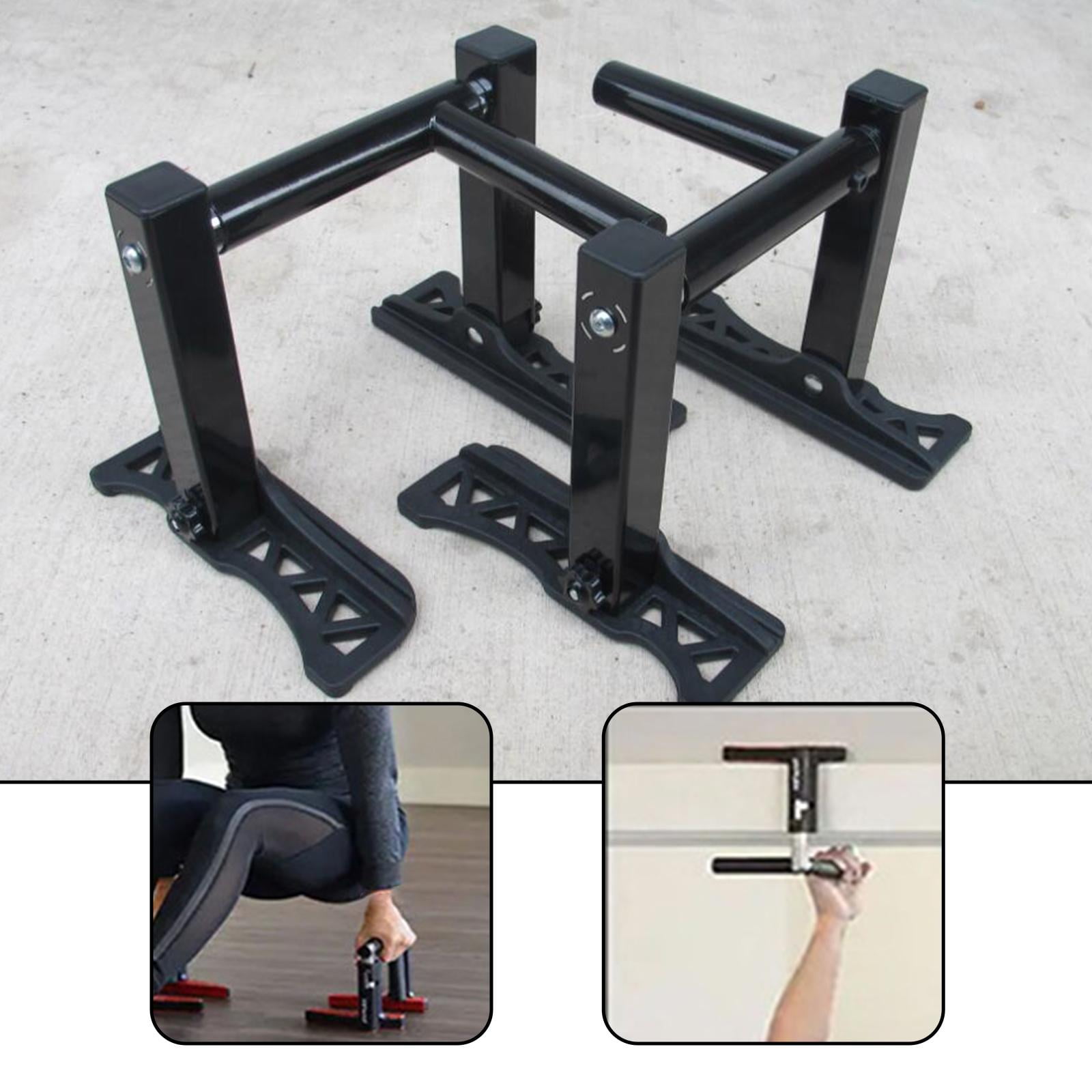2 Pieces Push Up Bar Pull Up Bar Handles Carbon Steel Portable Folding Design for Home Gym Fitness