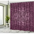 thumbnail image 4 of Ambesonne Oriental Shower Curtain, Curly Mandala Flowers Art, 69"Wx84"L, Dark Magenta, 4 of 4