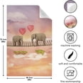 thumbnail image 5 of Elephants On Bridge Kitchen Dish Towels Set of 1 Absorbent Hand Towels, Lint-Free 18"x28" Valentine's Day Dishcloths Fast Drying for Cooking Baking Home Clean, 5 of 7