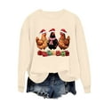 thumbnail image 6 of Byworldtasic Christmas Sweatshirt Women Cute Chicken Xmas Shirt Funny Chicks Christmas Sweatshirts Hen Farm Pullover Tops S-2XL, 6 of 6