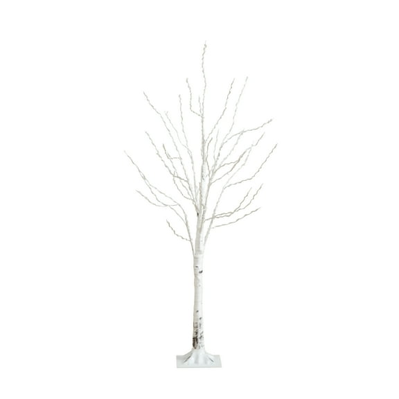 Nearly Natural 4ft. Pre-Lit Artificial White Birch Tree with 240 Color Changing LED Lights