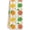 4-fruit Towel, variant on Orange Kitchen Towels, Fruit Lover Gifts, Summer Citrus Fruit Orange Striped Decorative Dish Tea Hand Towels for Kitchen Bathroom, 16x24 Inches