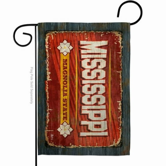 Americana Home & Garden G142969-BO 13 x 18.5 in. Mississippi Vintage American State Garden Flag with Double-Sided Horizontal House Decoration Banner Yard Gift