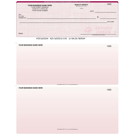 ABC Brand Computer Checks – Compatible with QuickBooks, Top Format, Red Linen, 100 Sheets, 8.5 x 11 in